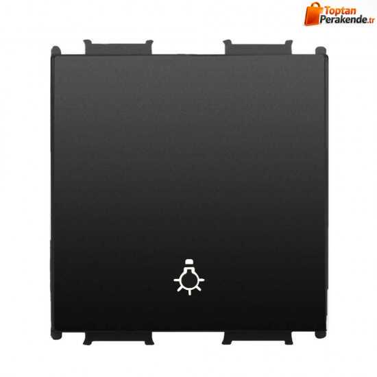 Viko Panasonic Thea Modüler Siyah 2M Light Düğme/Kapak (Mekanizma Hariç)